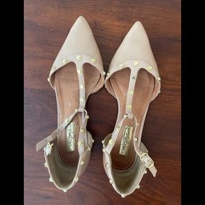 Halogen blush flats with gold accents size 4.5